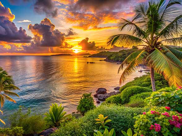 Antilles : Martinique, Guadeloupe, St Kitts, Tortola, Rép. Dominicaine 