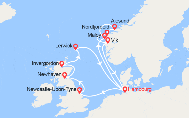 Itinéraire Allemagne, Ecosse, Norvège 