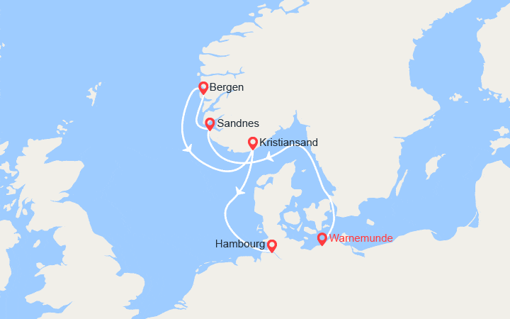 Itinéraire Allemagne, Norvège 