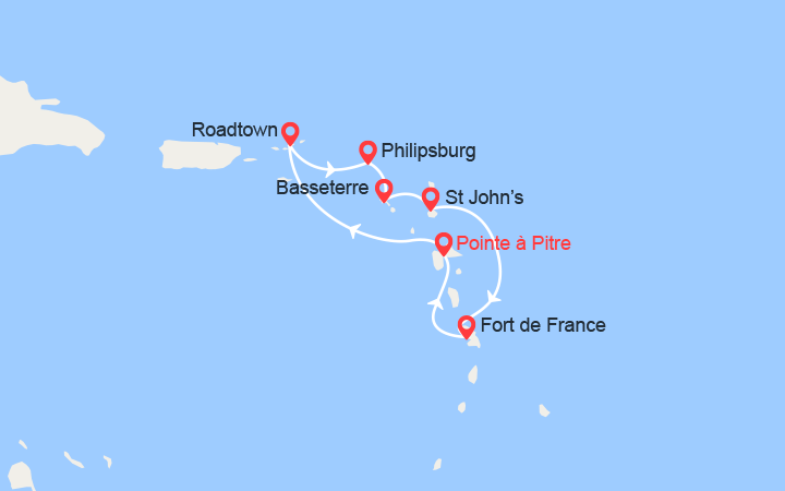 itinéraire croisière Caraïbes et Antilles : Antilles, Iles Vierges 