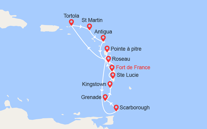Itinéraire Antilles, Trinité et Tobago, Iles Vierges, Dominique 