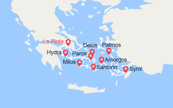 itinéraire croisière Iles grecques : Au cœur des îles grecques 