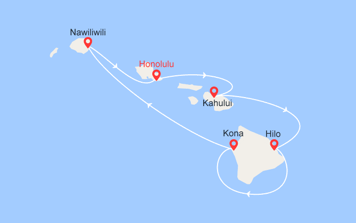 itinéraire croisière Hawai : Au coeur des îles Hawaï