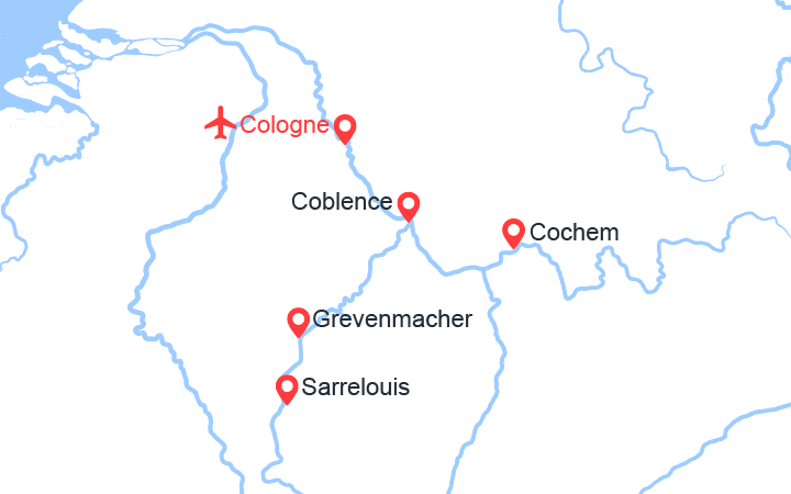 itinéraire croisière Rhin et ses affluents : Au fil de la Moselle 