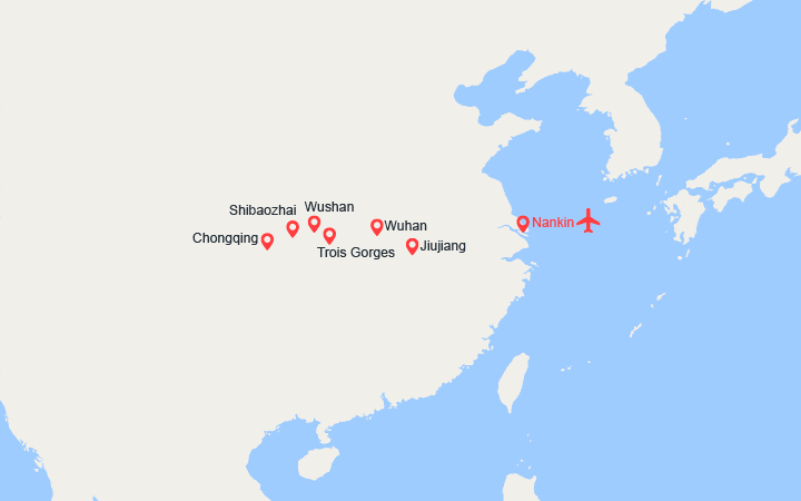 itinéraire croisière Yang Tsé Kiang - Yang Tsé Kiang : Au fil du Yangtsé, de Shanghai à Chongqing 