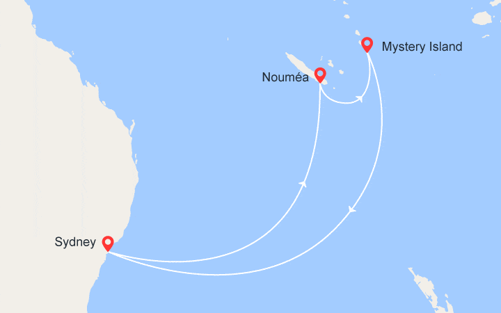 Itinéraire Australie, Vanuatu et Nouvelle-Calédonie 