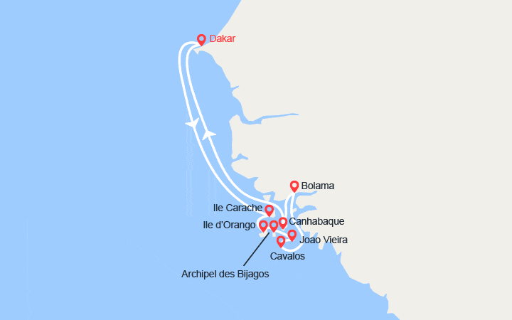 itinéraire croisière Afrique : Aventure aux Bijagos 