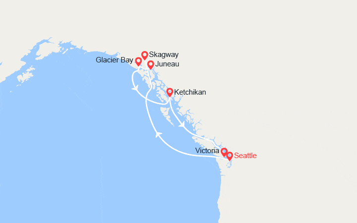 itinéraire croisière Alaska : Aventures en Alaska