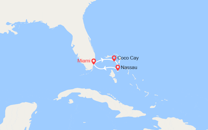 Itinéraire Bahamas: CocoCay, Nassau 