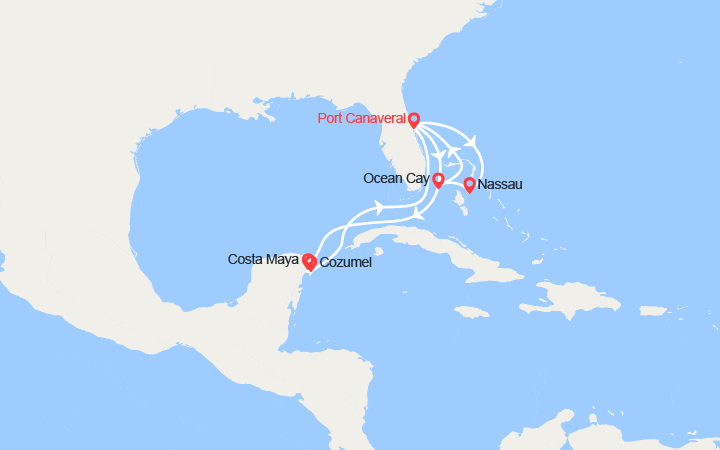 Itinéraire Bahamas, Mexique 