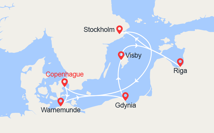 itinéraire croisière Baltique : Baltique : Pologne, Lettonie, Suède 
