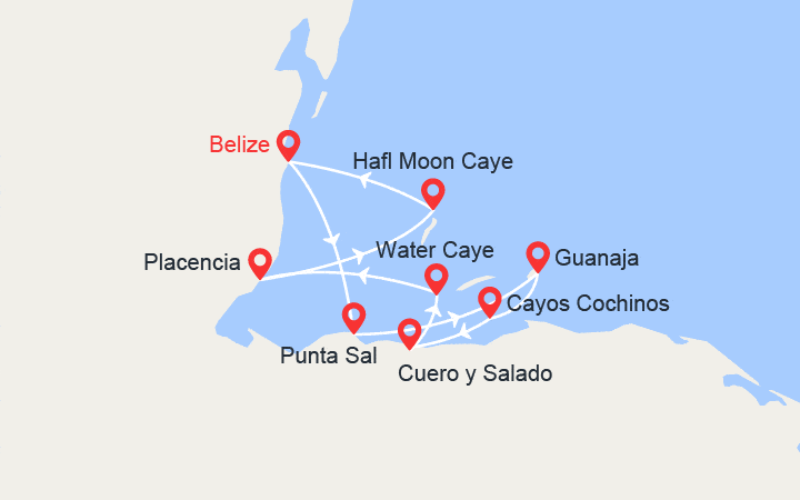 itinéraire croisière Caraïbes et Antilles : Bélize et Honduras : rencontres et nature insoupçonnées 