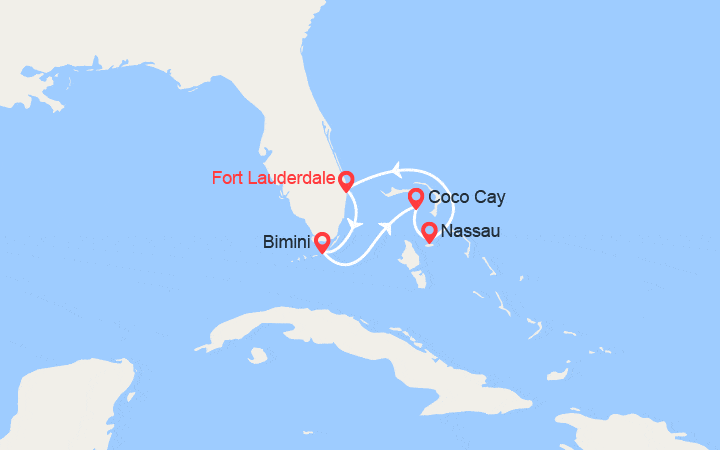 Itinéraire Bimini, CocoCay et Nassau 