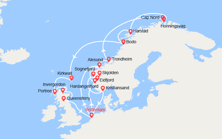 Itinéraire Cap Nord, Ecosse & Fjords de Norvège 