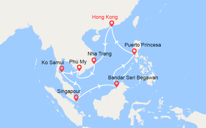itinéraire croisière Asie - Chine : Chine, Vietnam, Singapour, Philippines