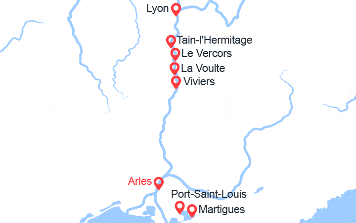 itinéraire croisière Rhône Saône - Rhône Saône : Couleurs provençales (ASA_RHOPP)