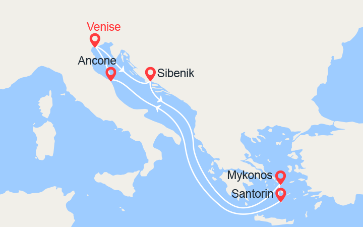itinéraire croisière Iles grecques : Croatie, Iles Grecques, Italie 