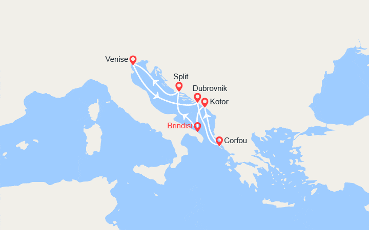 Itinéraire Croatie, Italie, îles Grecques 
