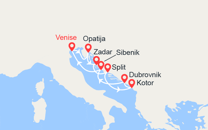 Itinéraire Croatie et Monténégro : Zadar, Kotor 