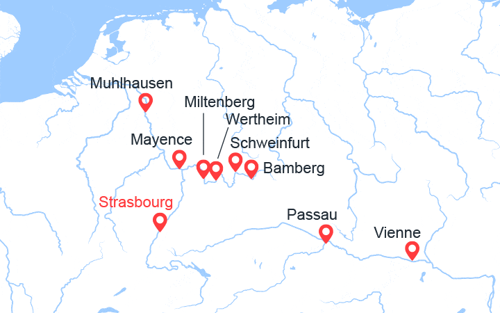 Itinéraire Croisière authentique au cœur de l'Europe, du Rhin au Danube  (SVN_PP) 