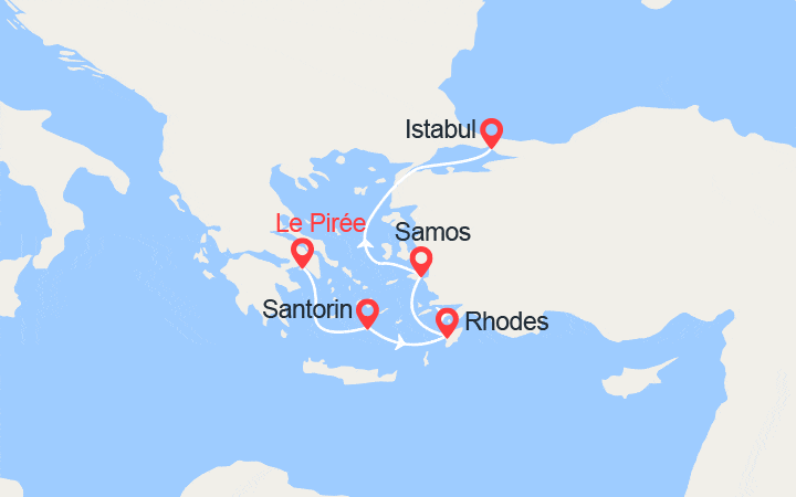 Itinéraire D'Athènes à Istanbul 