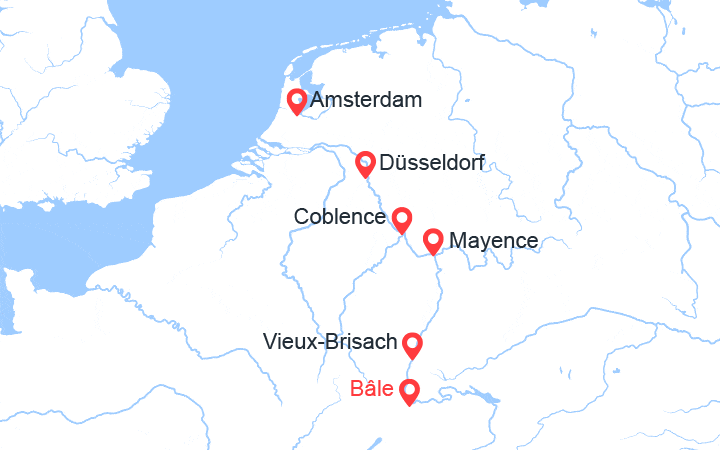 Itinéraire De Bâle à Amsterdam: les trésors d'un fleuve mythique, le Rhin (ASA_RHIPP) 