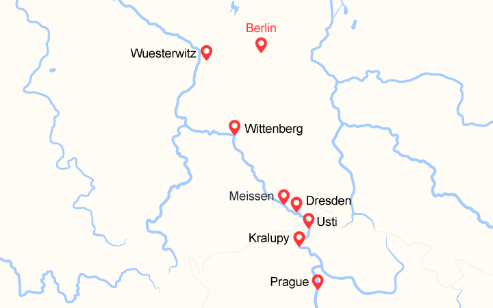 itinéraire croisière Elbe Weser Isar Oder : De Berlin à Prague : Croisière sur l'Elbe et la Moldau : 27/03/2024
