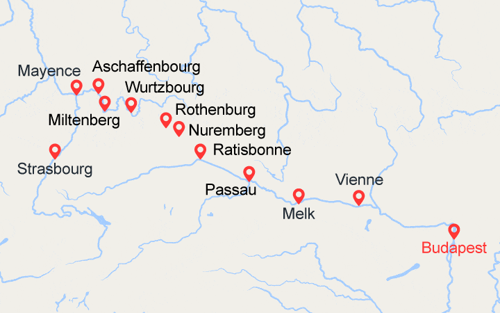 itinéraire croisière Danube : De Budapest à Strasbourg, une croisière transeuropéenne (BUS_PP) 