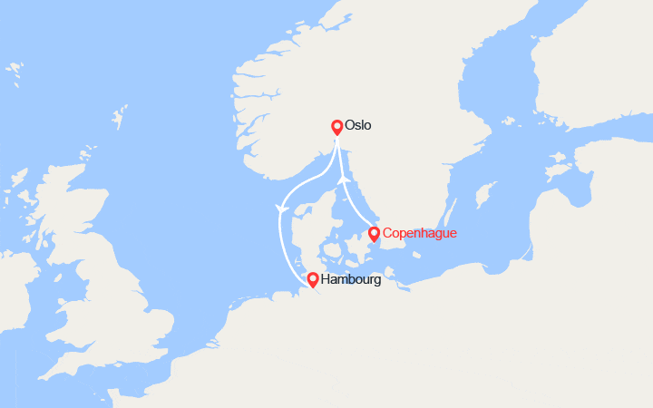 Itinéraire De Copenhague à Hambourg 