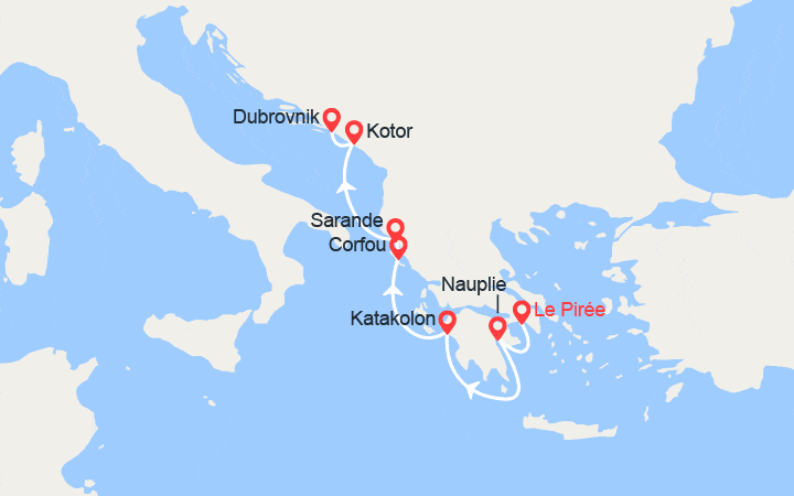 Itinéraire De la mer Ionienne à l'Adriatique 