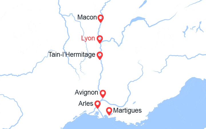 itinéraire croisière Rhône Saône : De Lyon à Martigues, porte de la Méditerranée (LMM_2)