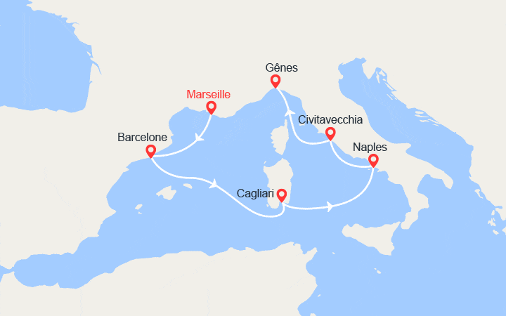 itinéraire croisière Méditerranée Occidentale : De Marseille à Gênes