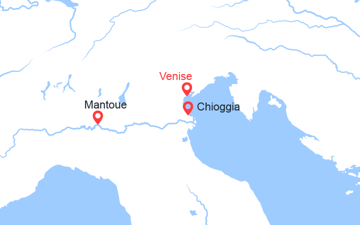 itinéraire croisière Pô : De Venise, la Cité des Doges, à Mantoue, bijou de la Renaissance : 31/03 e 28/04
