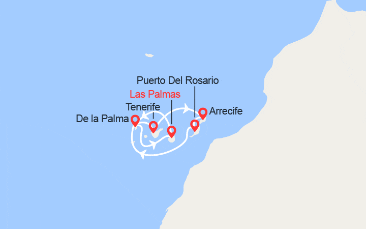 itinéraire croisière Méditerranée Occidentale : Découvertes des Canaries