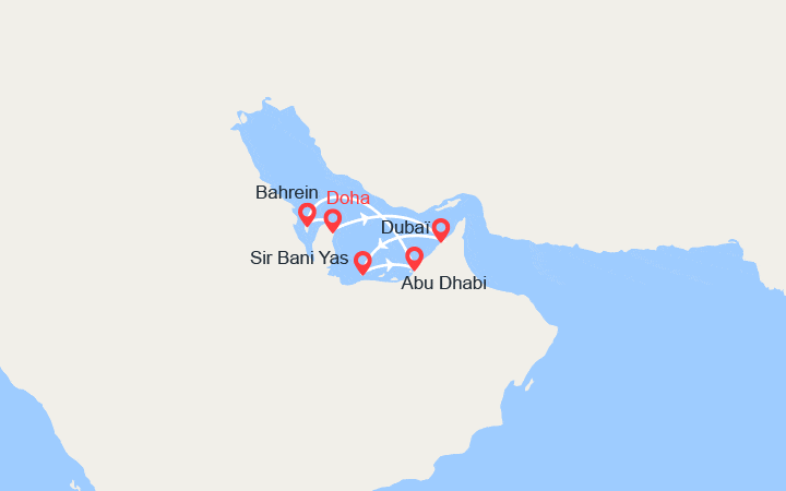 itinéraire croisière Moyen Orient : Désert Fantastique au départ de Doha 