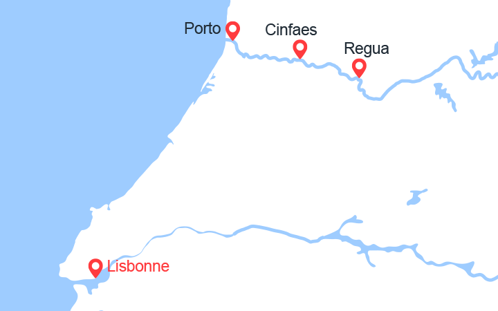 itinéraire croisière Douro - Douro : Douceur Portugaise : Lisbonne, Porto & la Vallée du Douro (PLI_PP) 