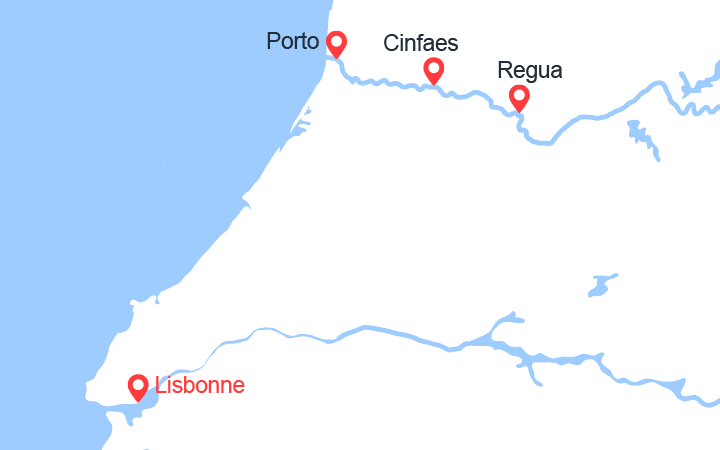 itinéraire croisière Douro : Douceur Portugaise : Lisbonne, Porto & la Vallée du Douro (PLI_PP) 