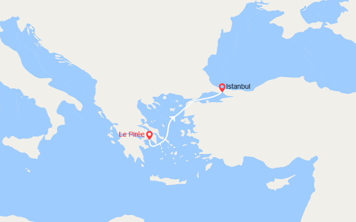 itinéraire croisière Méditerranée Orientale : Du Pirée à Istanbul