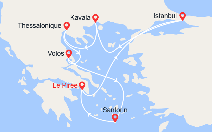 itinéraire croisière Iles grecques : Eclectique Mer Egée 