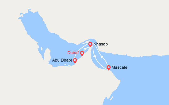 itinéraire croisière Moyen Orient : Emirats, Oman: Dubaï à Abu Dhabi 