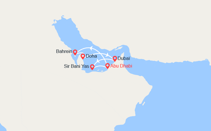 Itinéraire Émirats arabes unis, Bahreïn, Qatar 