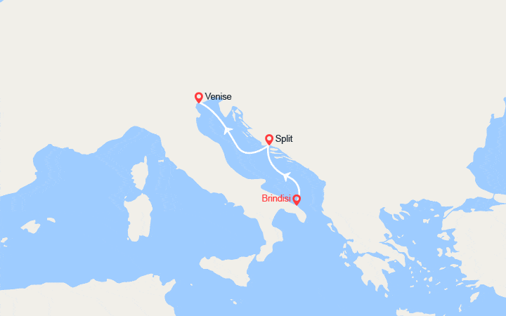 itinéraire croisière Méditerranée Occidentale : Escapade : Croatie, Italie