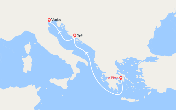 itinéraire croisière Méditerranée Orientale : Escapade : Croatie, Italie