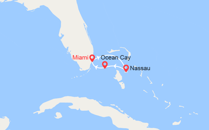 itinéraire croisière Caraïbes et Antilles : Escapade aux Bahamas: Nassau et MSC Ocean Cay