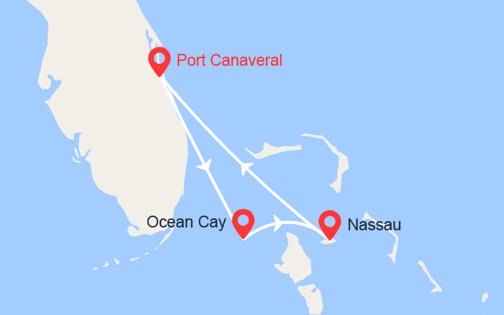 itinéraire croisière Caraïbes et Antilles - Cuba : Escapade aux Bahamas: Ocean Cay, Nassau 