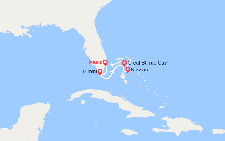 Itinéraire Escapade aux Bahamas au départ de Miami 