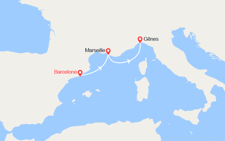 Itinéraire Escapade de Barcelone à Gênes 