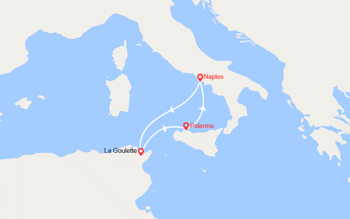 Itinéraire Escapade en Italie, Tunisie, Sicile 