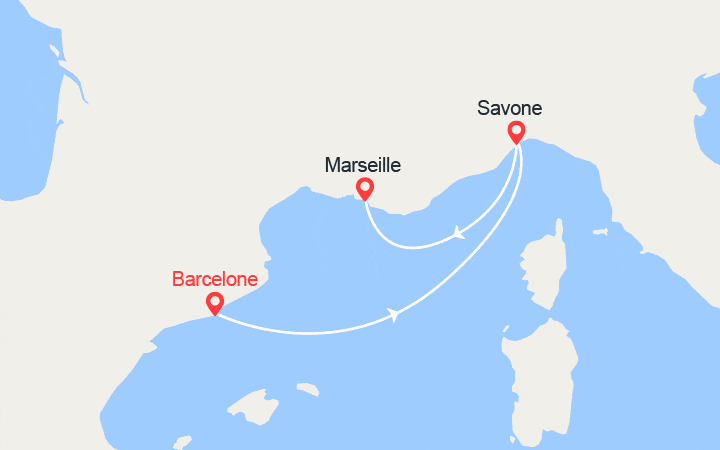Itinéraire Escapade en Méditarranée : de Barcelone à Marseille 