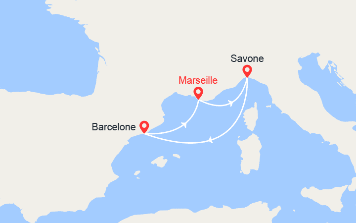 Itinéraire Escapade en Méditerranée 
